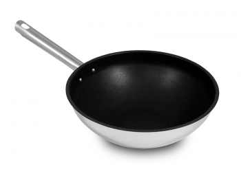 Non-stick wok with long handle